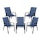 Flash Furniture Navy Outdoor Stack Chair w/ Flex Material, PK5 5-JJ-303C-NV-GG - alternate 8